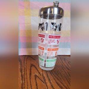 MCM Vintage Style Cocktail Shaker with Recipe Design